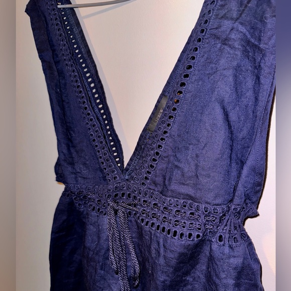 J. Crew Dresses & Skirts - JCrew Eyelet Tunic Cover-Up Navy Dress